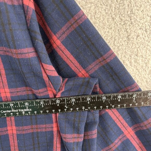 Vertx Shirt Mens Large Plaid Canyon River Flannel Long Sleeve Red Navy - Picture 5 of 9